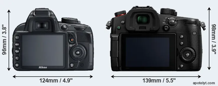 Comparison D3100 or GH5 II rear