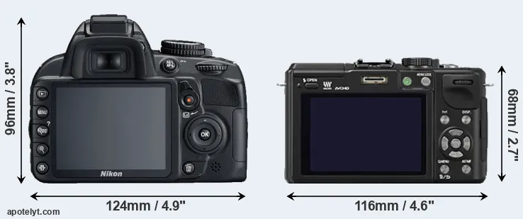 Comparison D3100 or GX1 rear