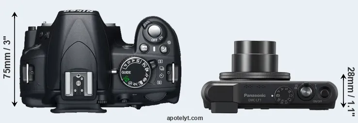 Compare D3100 versus LF1 top