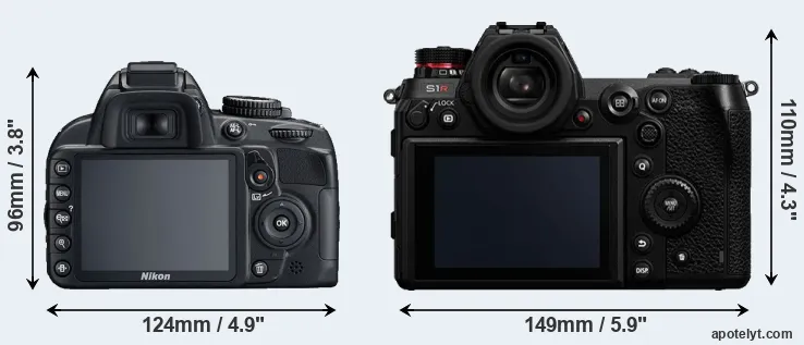 Comparison D3100 or S1R rear