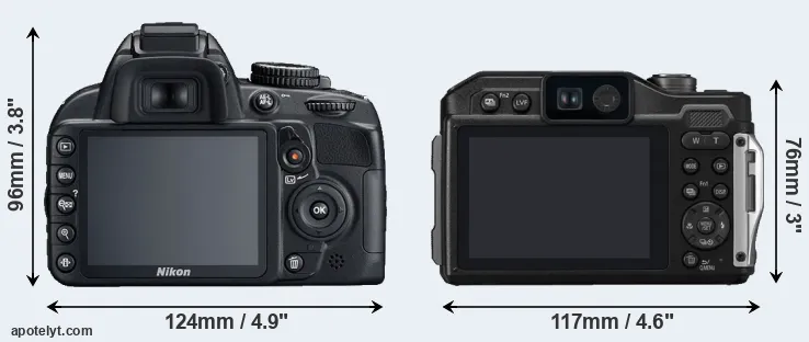 Comparison D3100 or TS7 rear