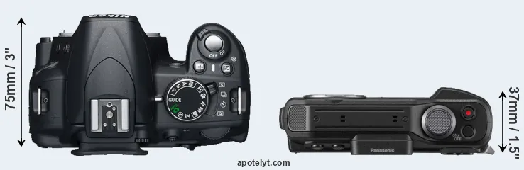 Compare D3100 versus TS7 top