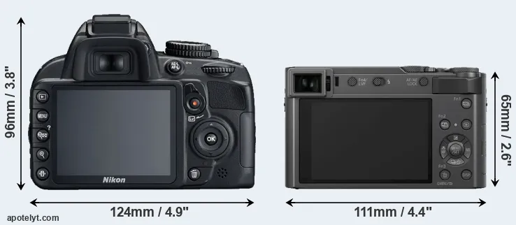 Comparison D3100 or TZ200 rear