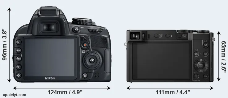 Comparison D3100 or ZS100 rear