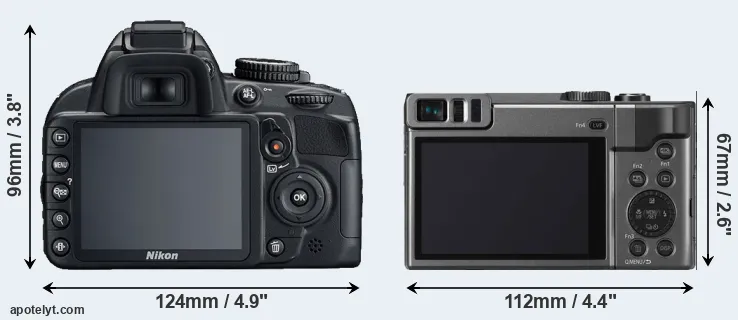 Comparison D3100 or ZS70 rear