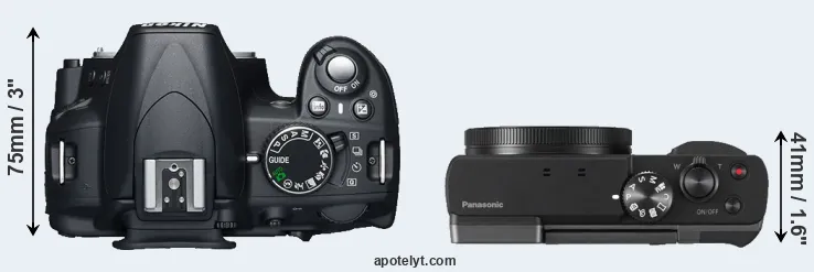 Compare D3100 versus ZS70 top