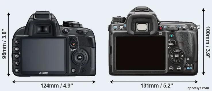 Comparison D3100 or K-3 II rear