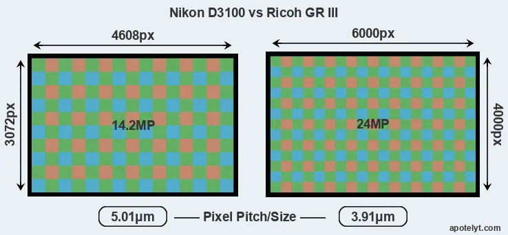 D3100 versus GR III MP