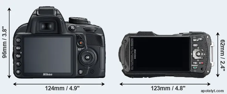 Comparison D3100 or WG-60 rear