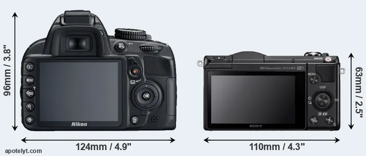 Comparison D3100 or A5000 rear