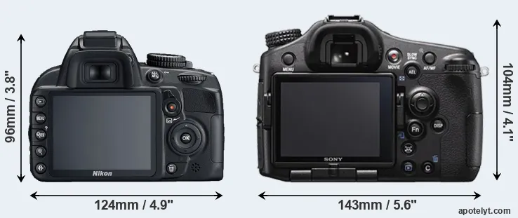 Comparison D3100 or A77 II rear