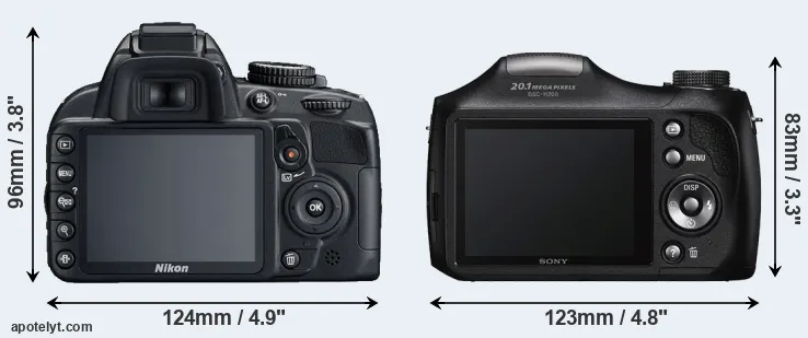 Comparison D3100 or H200 rear