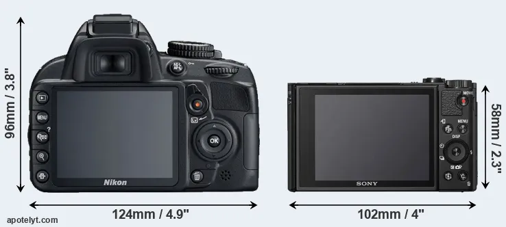 Comparison D3100 or HX95 rear