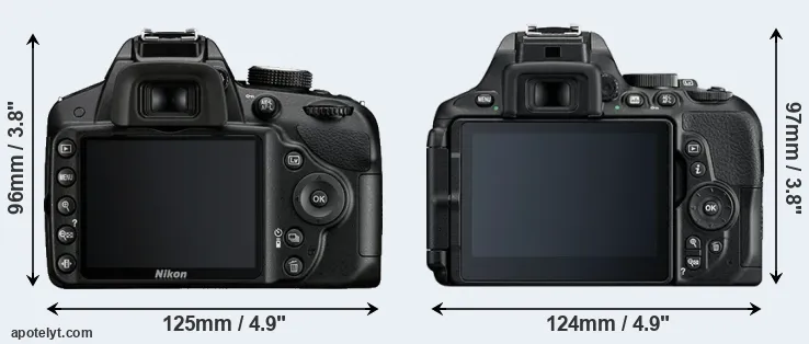Comparison D3200 or D5600 rear