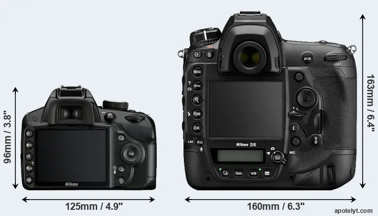Comparison D3200 or D6 rear