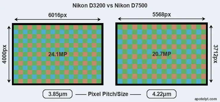 D3200 versus D7500 MP