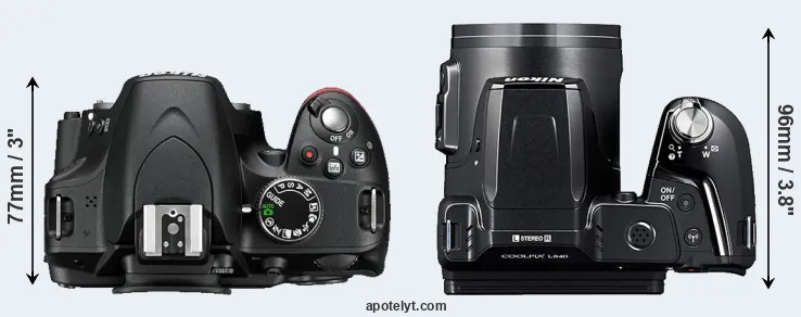 Compare D3200 versus L840 top
