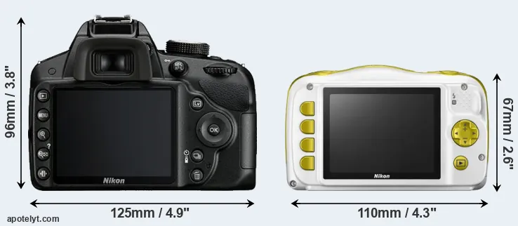Comparison D3200 or W150 rear