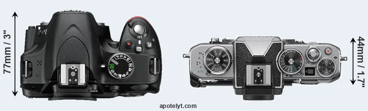 Compare D3200 versus Z fc top