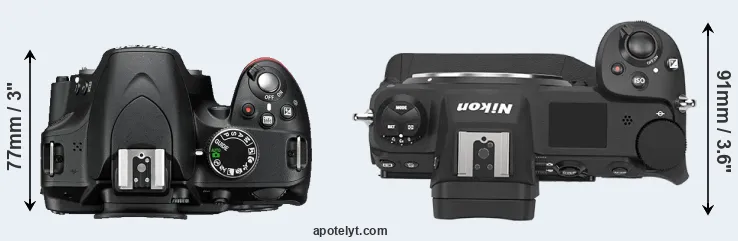 Compare D3200 versus Z9 top