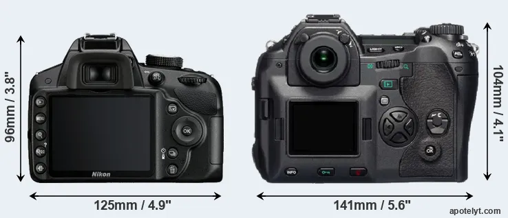 Comparison D3200 or E-1 rear