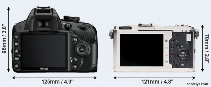 Comparison D3200 or E-P1 rear