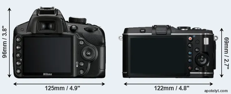 Comparison D3200 or E-P3 rear