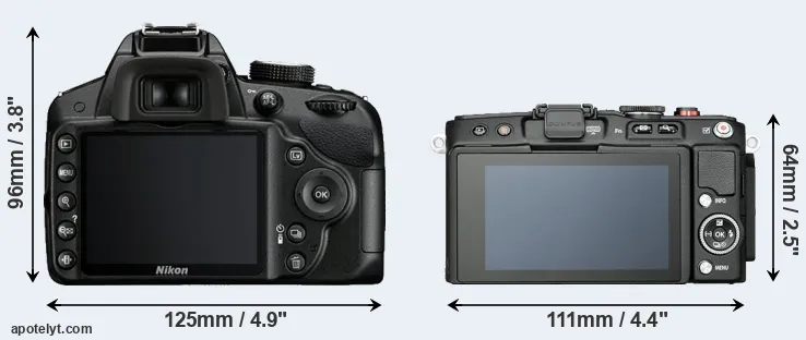 Comparison D3200 or E-PL6 rear