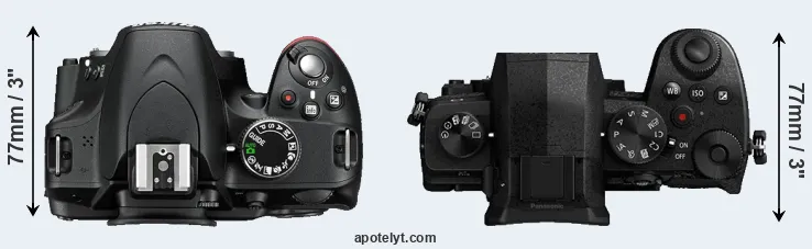 Compare D3200 versus G90 top