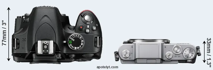 Compare D3200 versus GF7 top