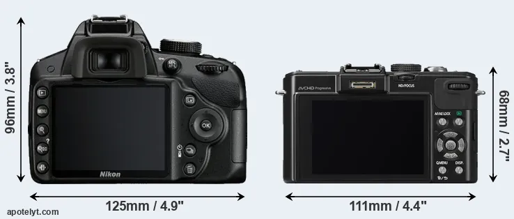 Comparison D3200 or LX7 rear