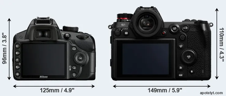 Comparison D3200 or S1 rear