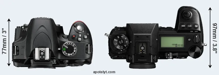 Compare D3200 versus S1 top