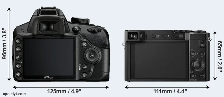 Comparison D3200 or TZ100 rear