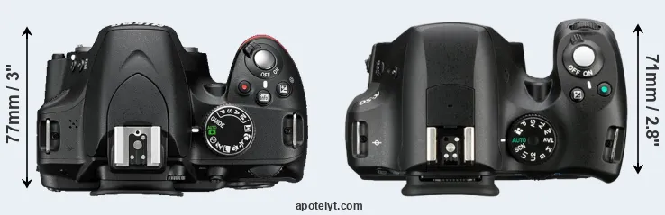 Compare D3200 versus K-50 top