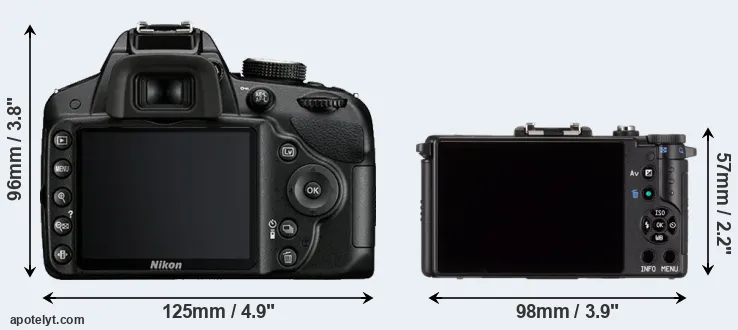 Comparison D3200 or Pentax Q rear