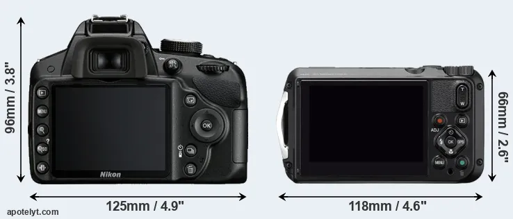 Comparison D3200 or WG-6 rear