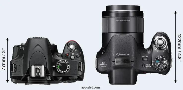 Compare D3200 versus H400 top