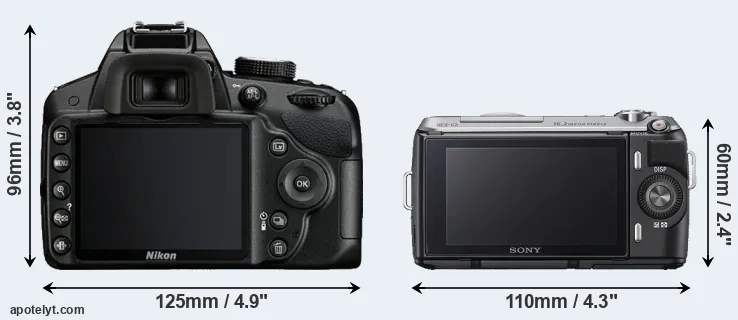 Comparison D3200 or NEX-C3 rear