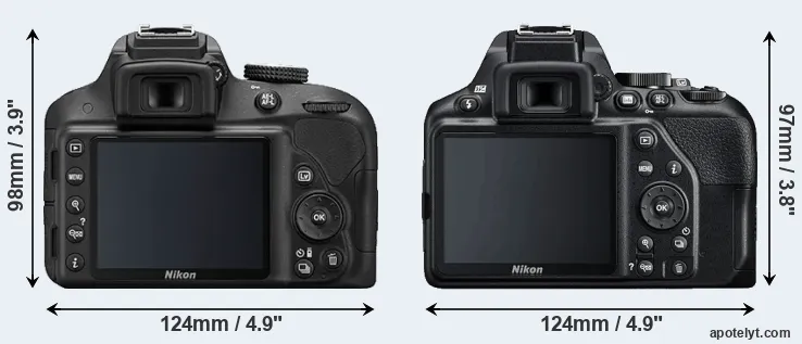 Comparison D3300 or D3500 rear