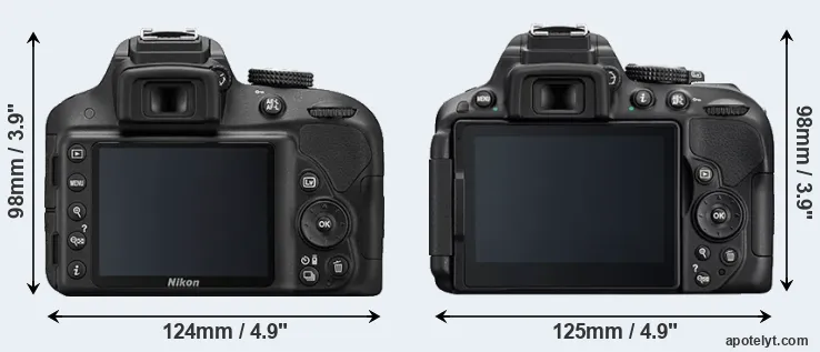 Comparison D3300 or D5300 rear