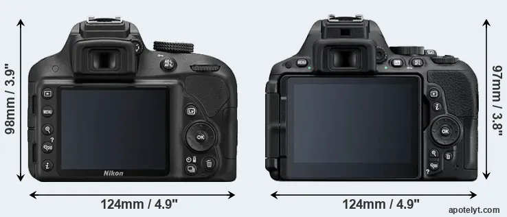 Comparison D3300 or D5500 rear