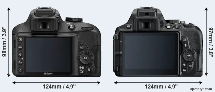Comparison D3300 or D5600 rear