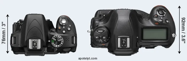 Compare D3300 versus D6 top