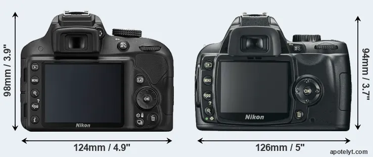 Comparison D3300 or D60 rear
