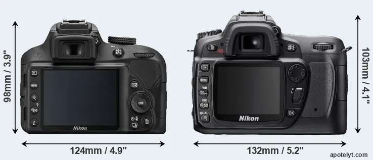 Comparison D3300 or D80 rear