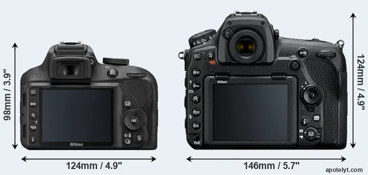Comparison D3300 or D850 rear