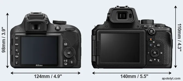 Comparison D3300 or P950 rear