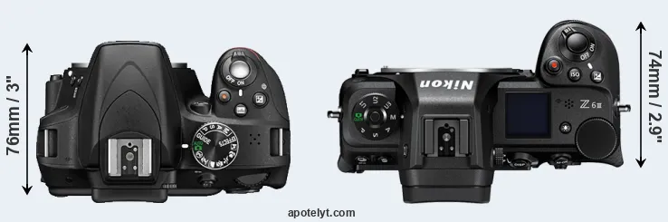 Compare D3300 versus Z6 III top