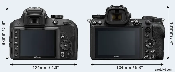 Comparison D3300 or Z7 II rear